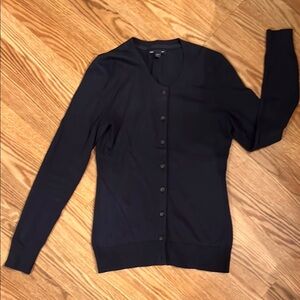 GAP Black Cardigan Sweater Long Sleeve Knit